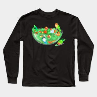 Birb Salad - Peach Faces Long Sleeve T-Shirt